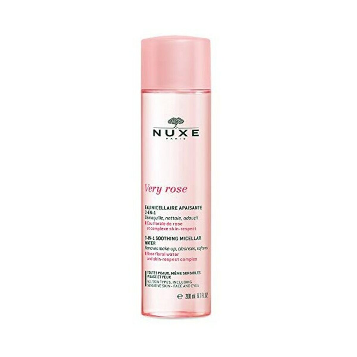 Nuxe Very Rose 3 in 1 Micellares Wasser - Make up Reiniger fürs Gesicht